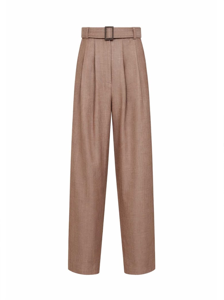 belted trousers portofino beige by Selfnex