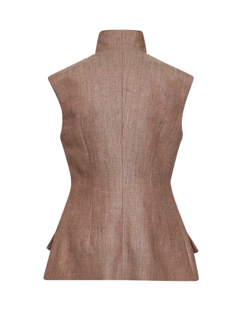 vest portofino beige chevron by Selfnex