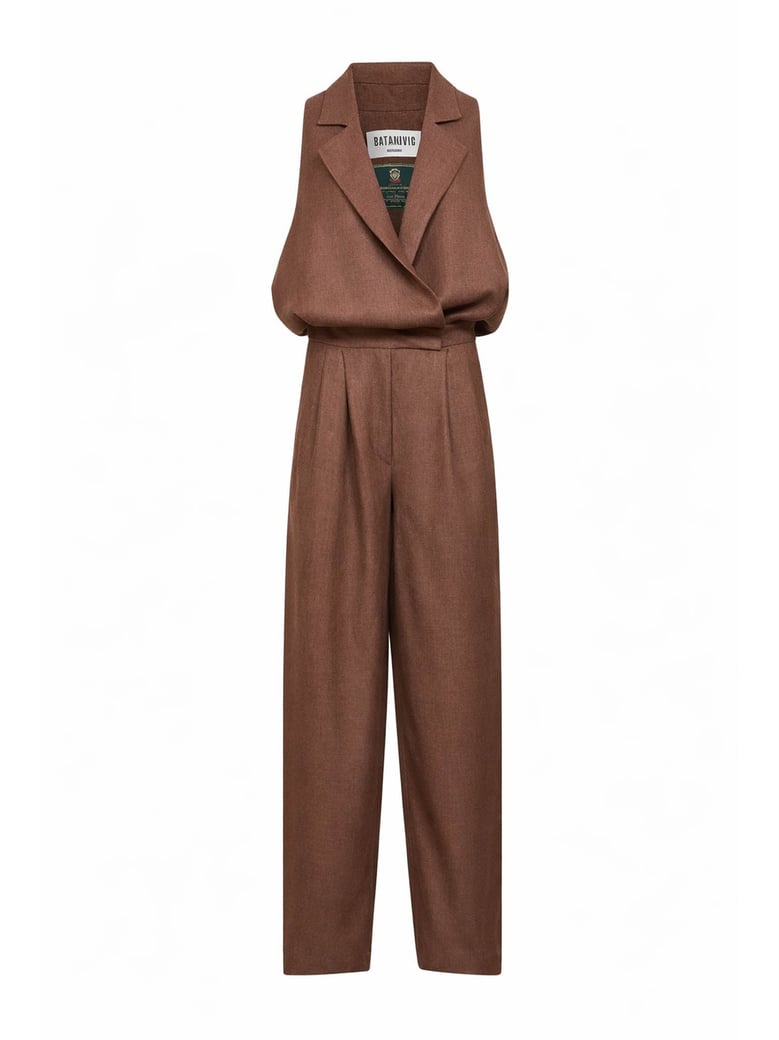 jumpsuit rasty brown cotton by Selfnex
