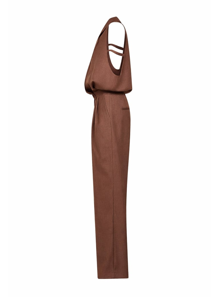 jumpsuit rasty brown cotton by Selfnex