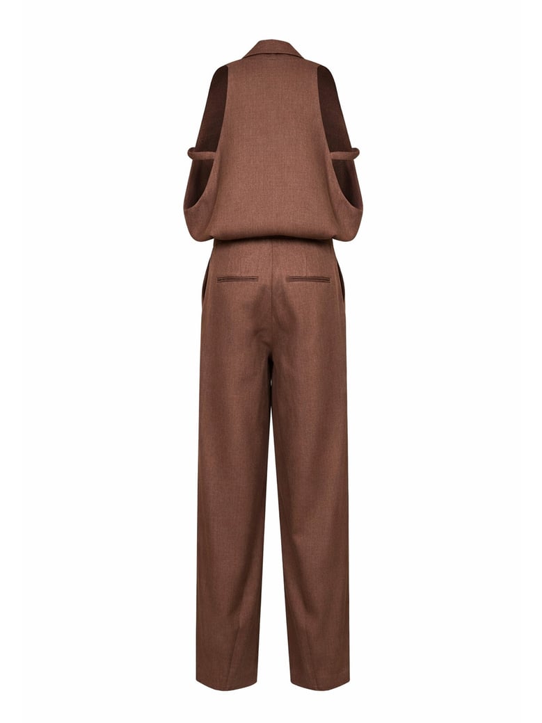 jumpsuit rasty brown cotton by Selfnex