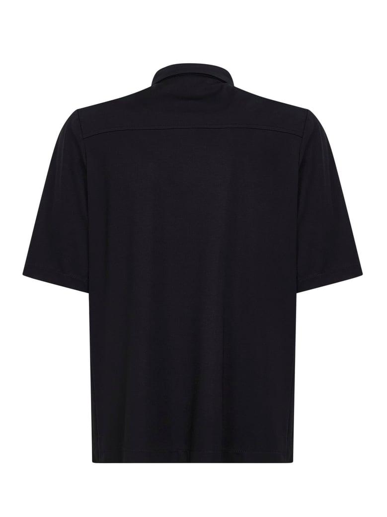 polo shirt black viscose blend by Selfnex