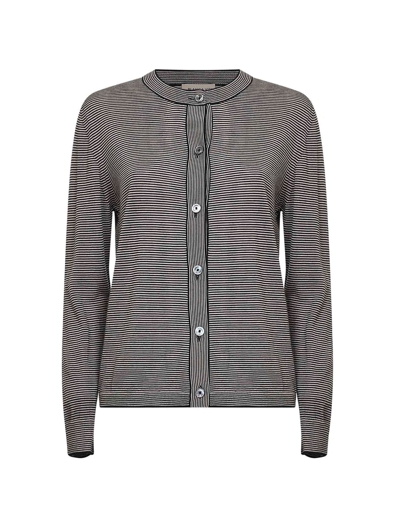 cardigan black thin-striped by Selfnex
