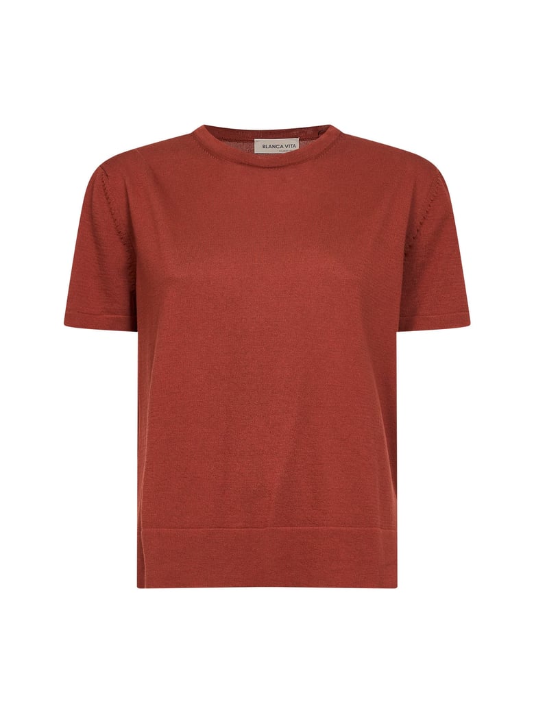 t-shirt brown cotton by Selfnex