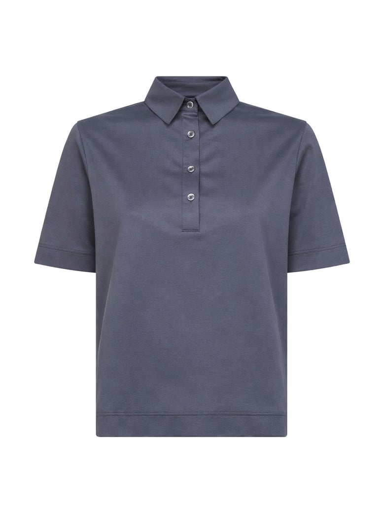 polo shirt grey cotton by Selfnex