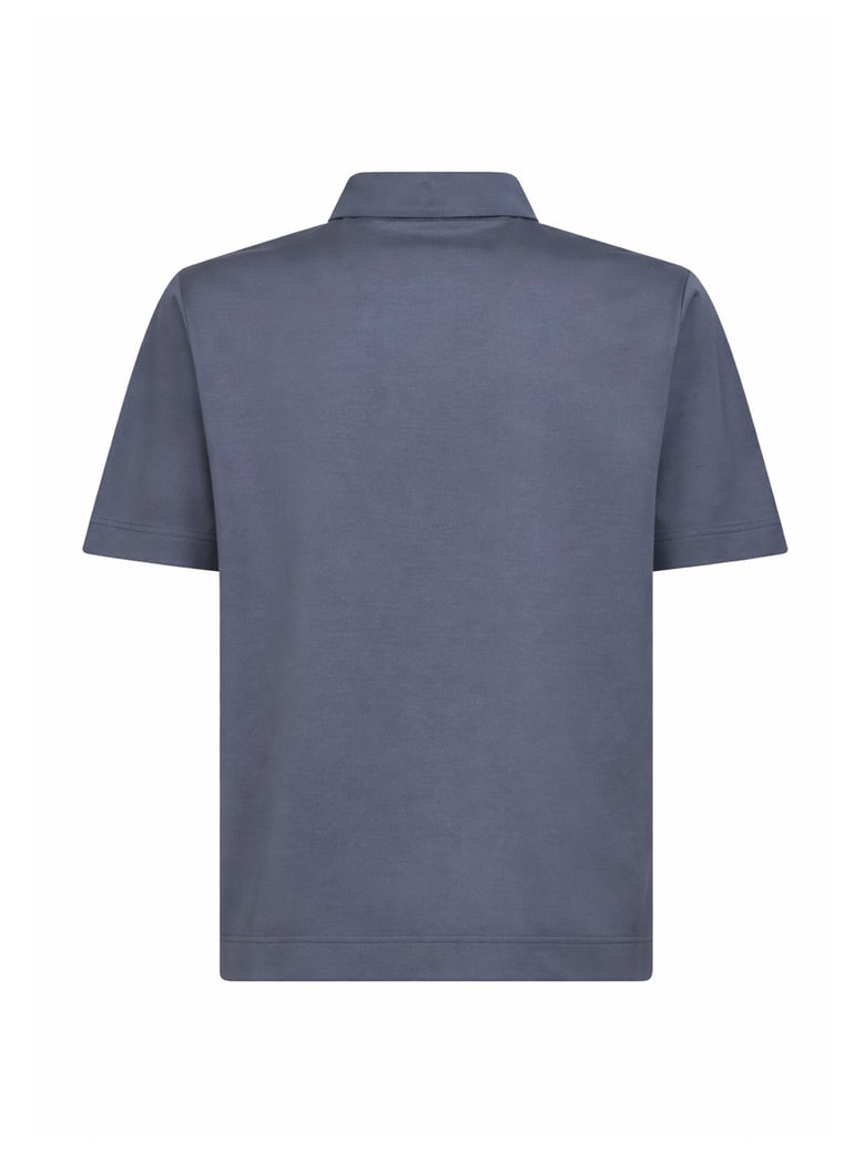 polo shirt grey cotton by Selfnex