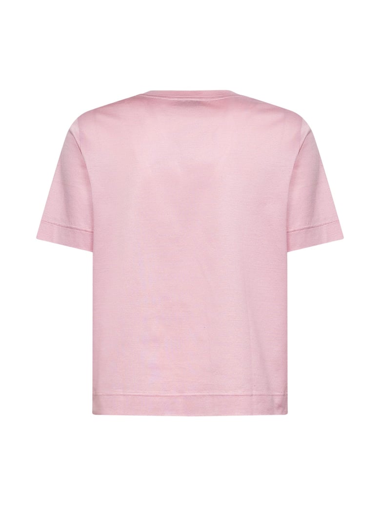 pink lisle cotton v-neck t-shirt by Selfnex