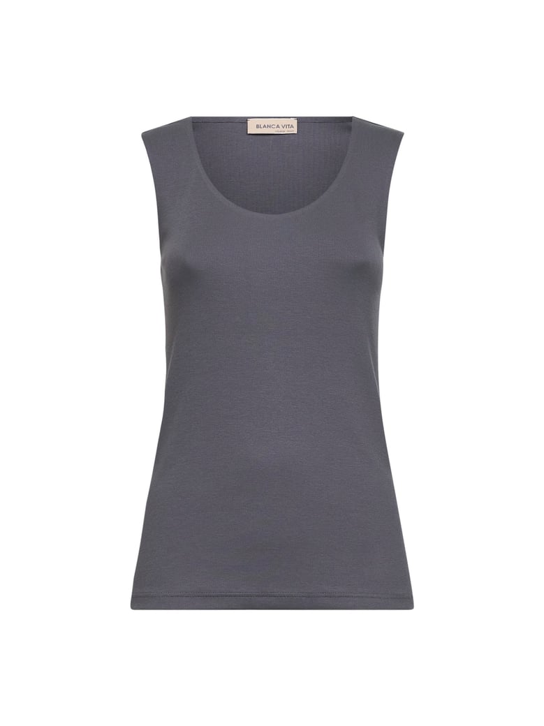 tank top ribbed jersey grey by Selfnex