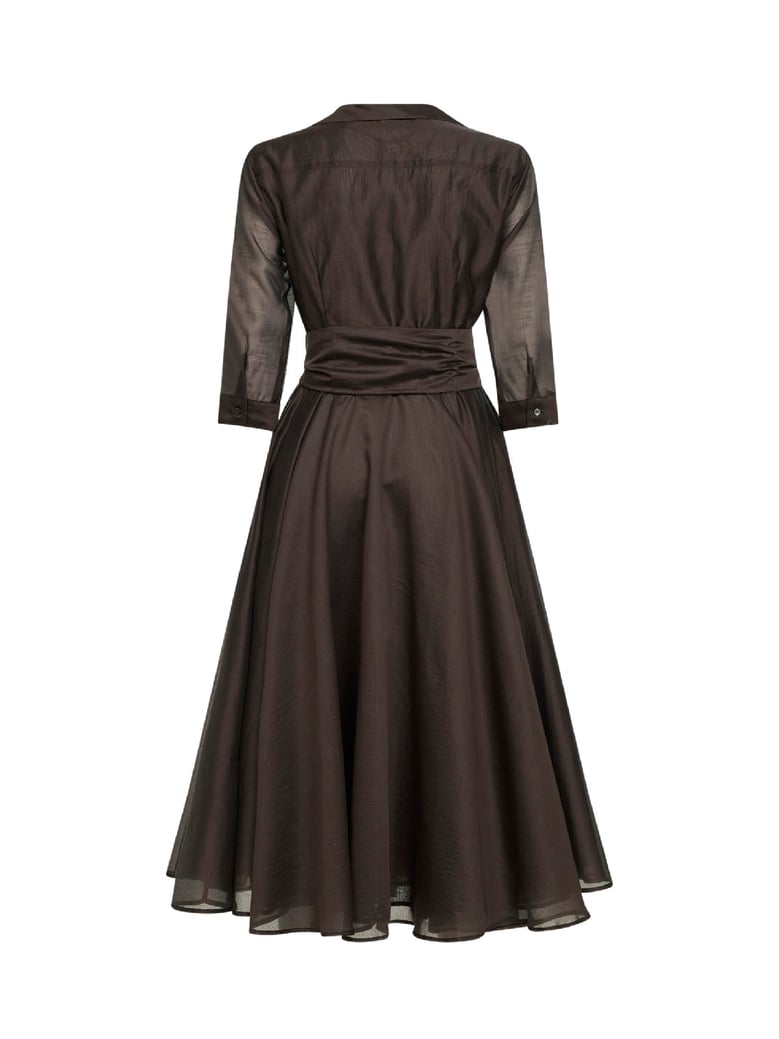 midi dress alaky brown by Selfnex