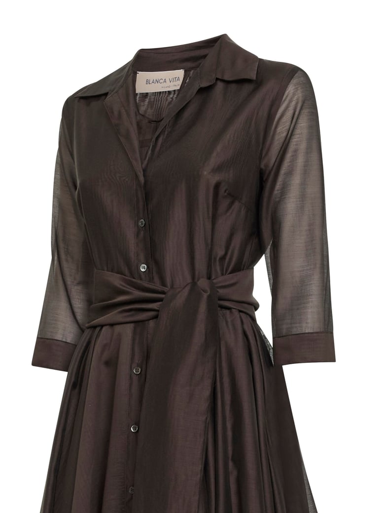 midi dress alaky brown by Selfnex
