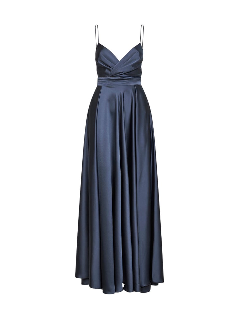 long dress lead grey satin by Selfnex