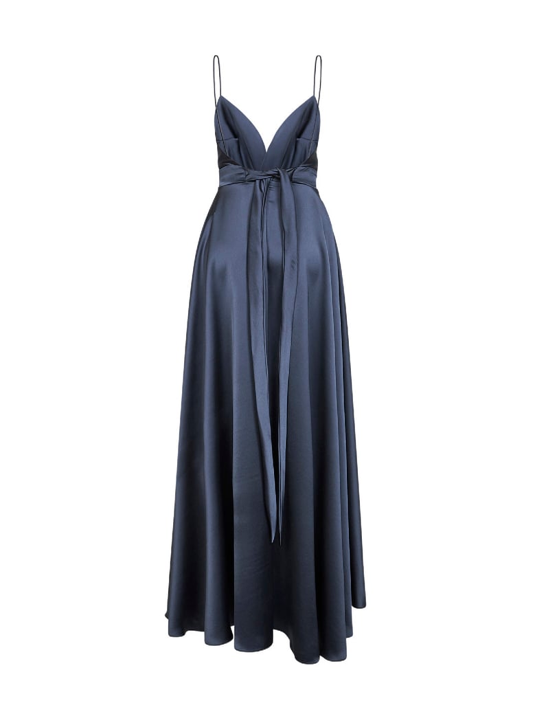 long dress lead grey satin by Selfnex