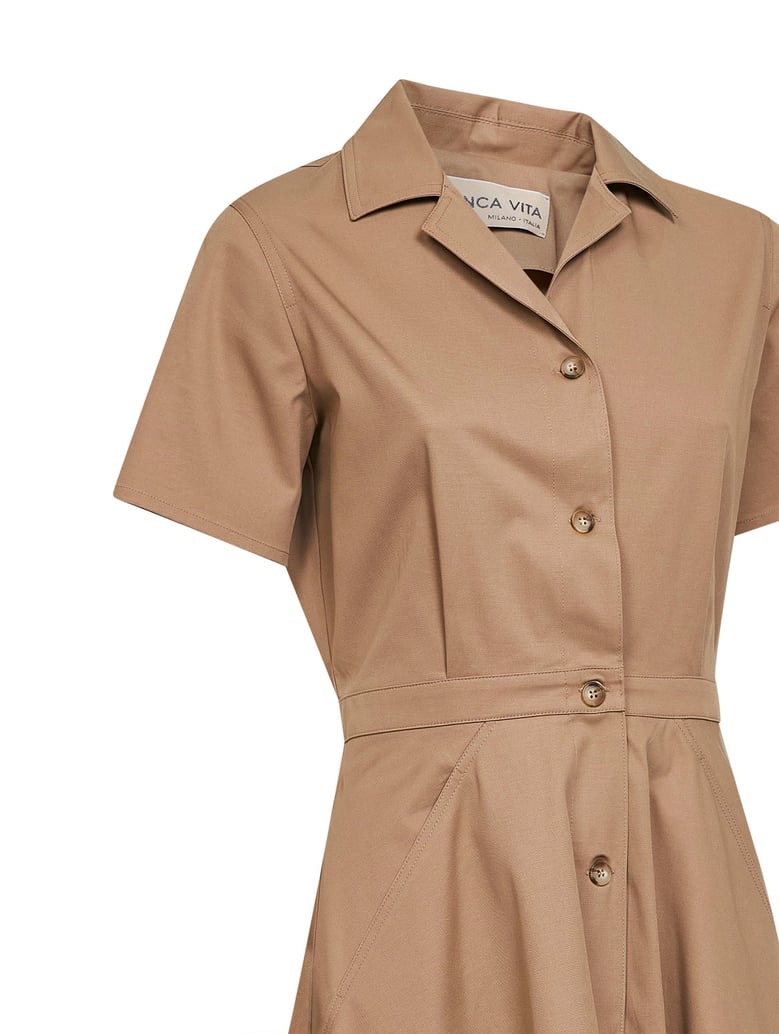 midi shirt dress alga camel by Selfnex