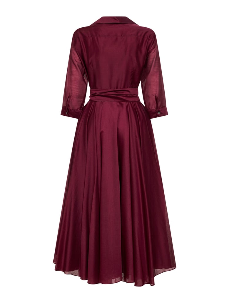 shirtdress allia burgundy by Selfnex