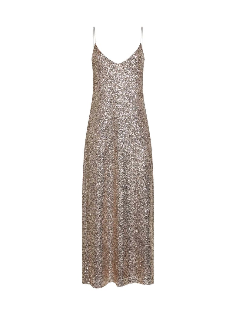 slip dress alytea gold sequin by Selfnex