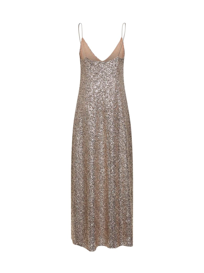 slip dress alytea gold sequin by Selfnex
