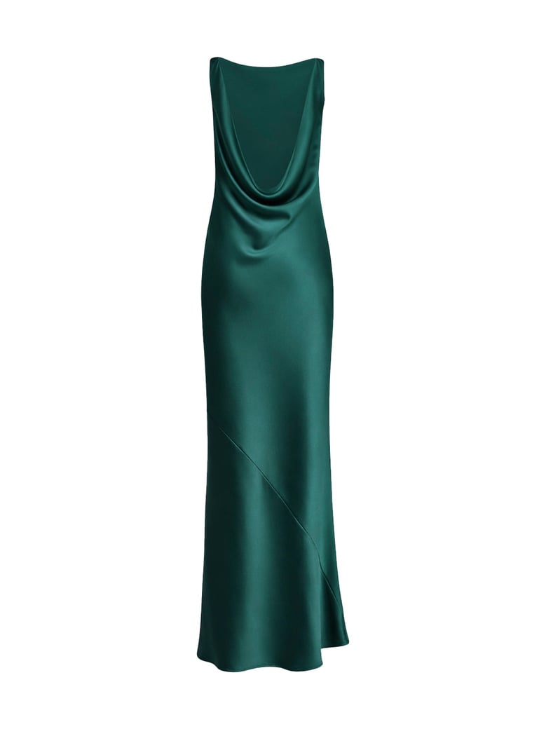 dress anjea malachite satin by Selfnex