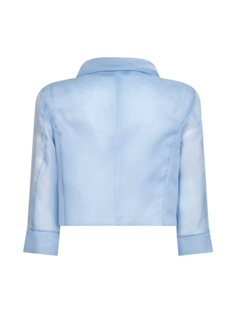 bolero jacket bainka light blue organza by Selfnex