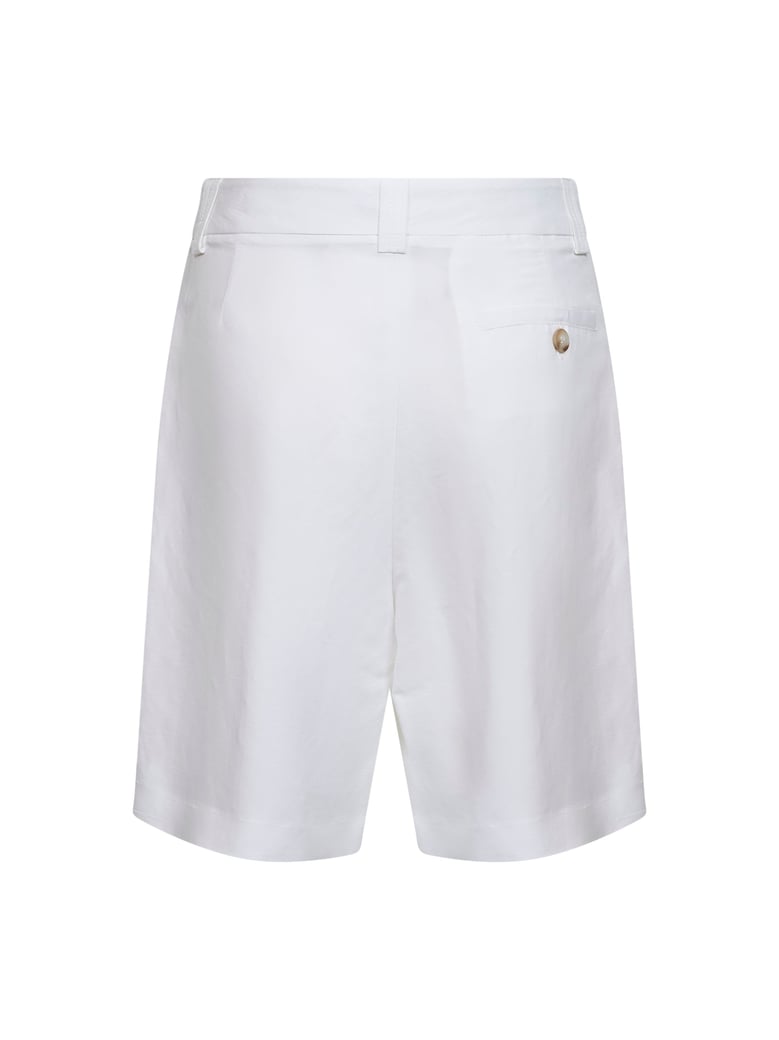 bermuda shorts belsik white viscose-linen by Selfnex