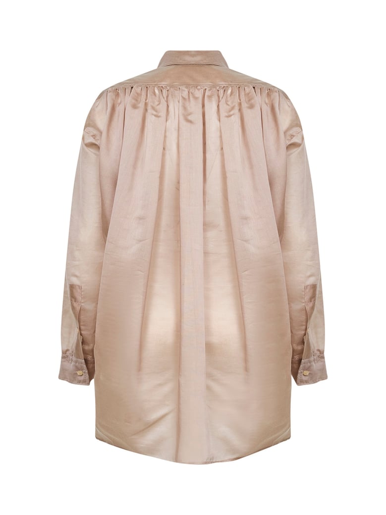 oversized shirt beige lyocell blend by Selfnex