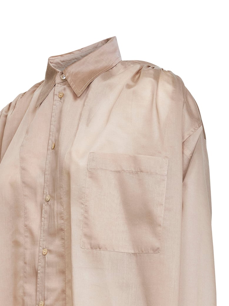 oversized shirt beige lyocell blend by Selfnex