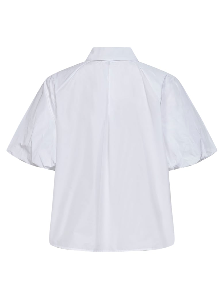 white poplin camiva shirt by Selfnex