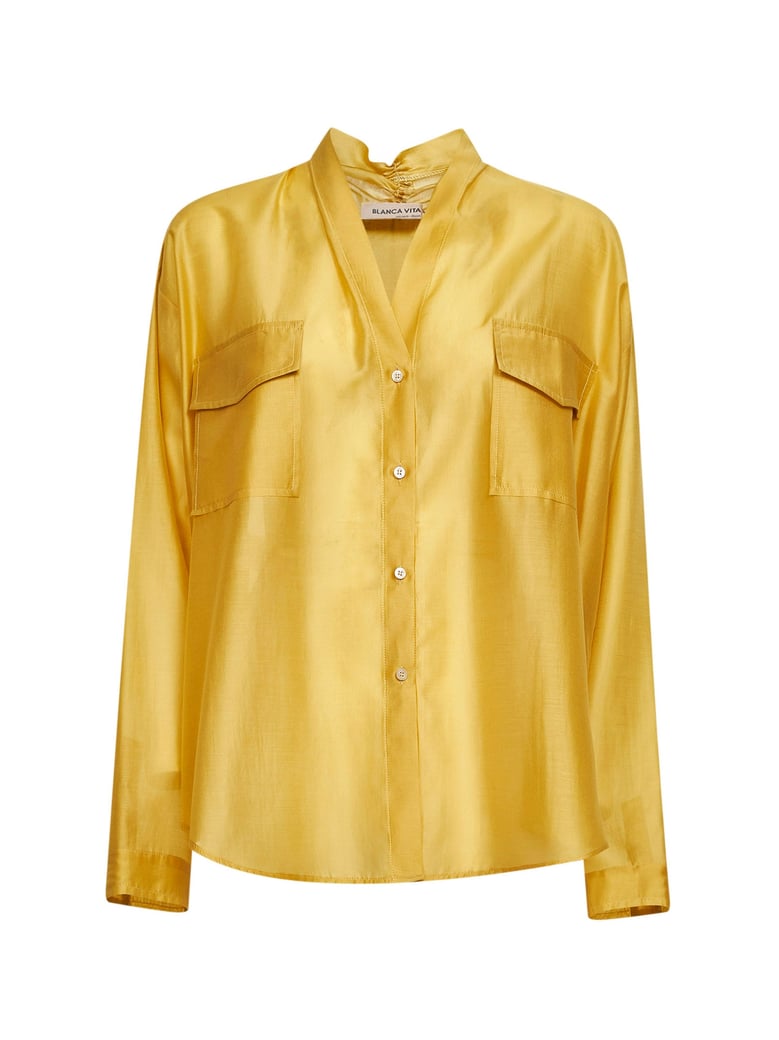 shirt ciuffo voile yellow by Selfnex