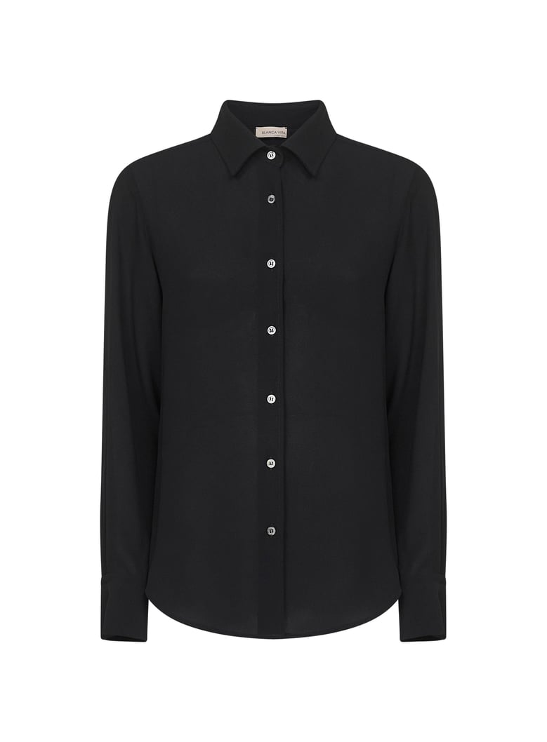 onyx crepe corten shirt by Selfnex