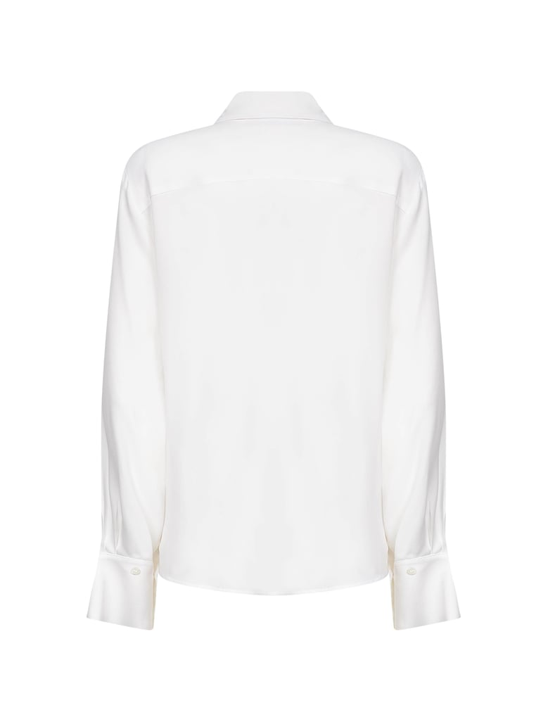 white silk blend creta shirt by Selfnex