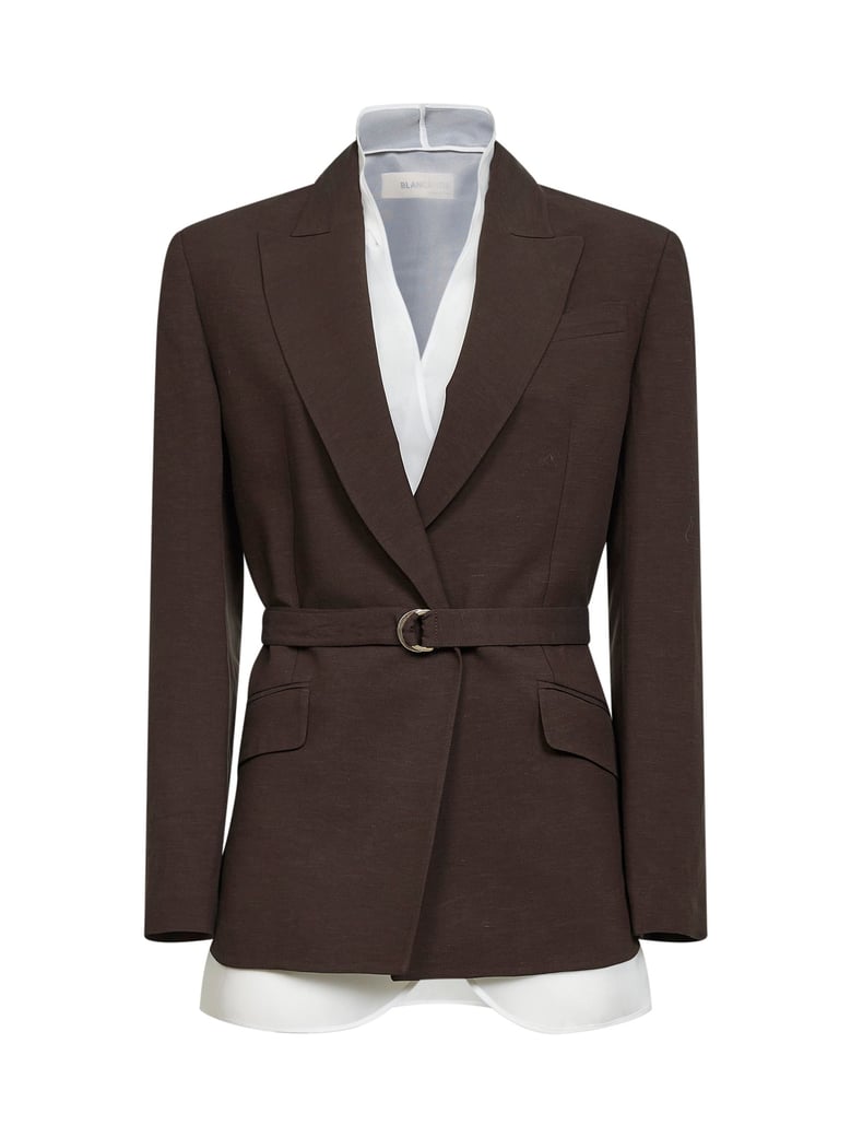 belted blazer goody mocha by Selfnex