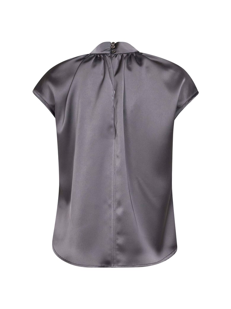 lead satin maria top by Selfnex