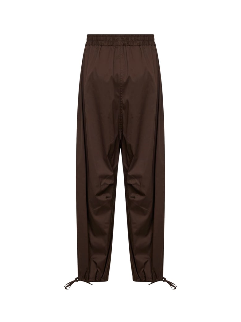 chocolate poplin cargo trousers by Selfnex