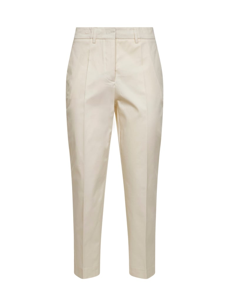 vanilla stretch cotton chino trousers by Selfnex