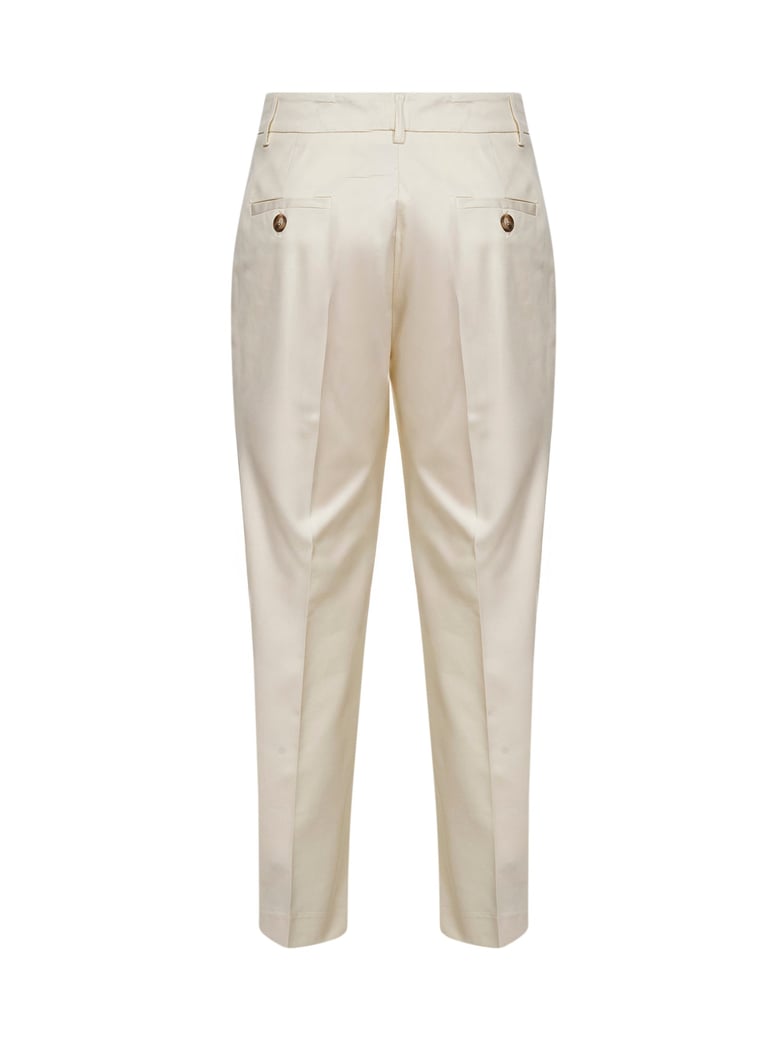vanilla stretch cotton chino trousers by Selfnex
