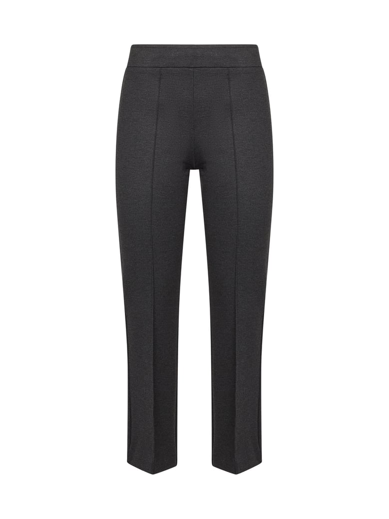 anthracite stretch jersey trumpet trousers by Selfnex