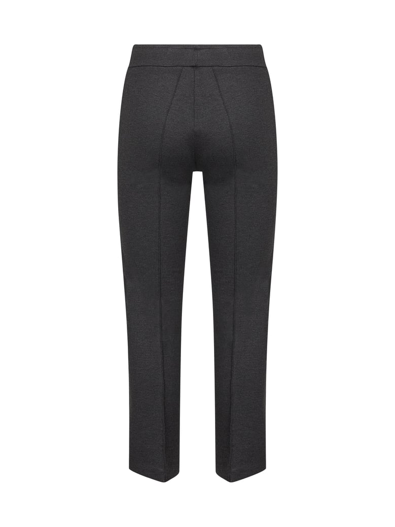 anthracite stretch jersey trumpet trousers by Selfnex