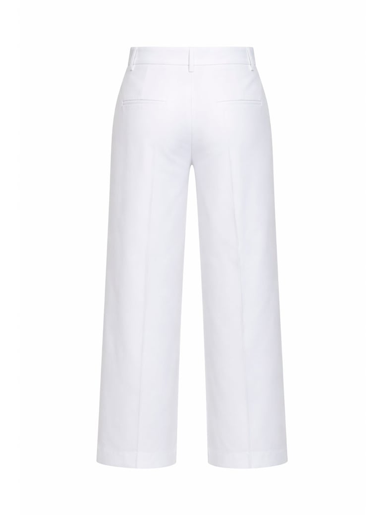 wide-leg polka trousers white cotton by Selfnex