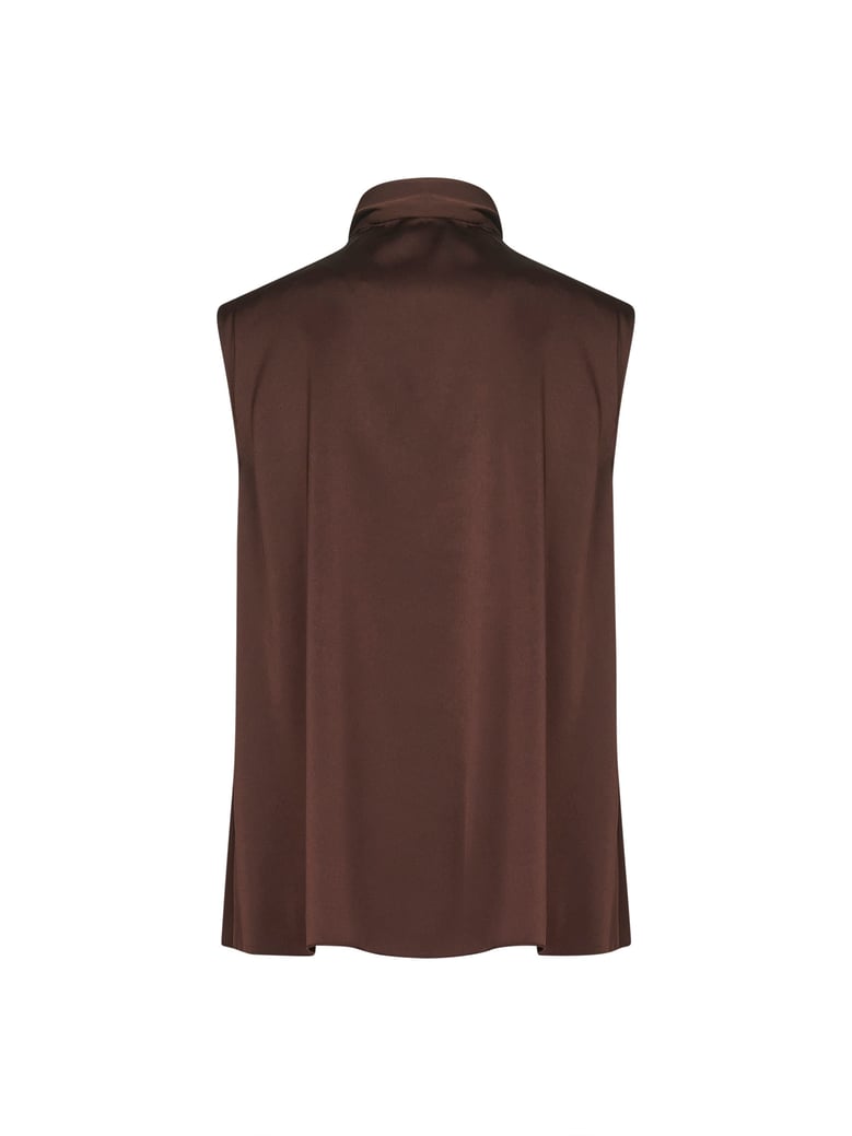 coffee satin topina top by Selfnex