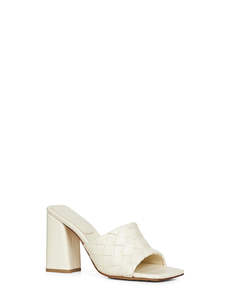 sea salt intrecciato leather parco mules sandals by Selfnex