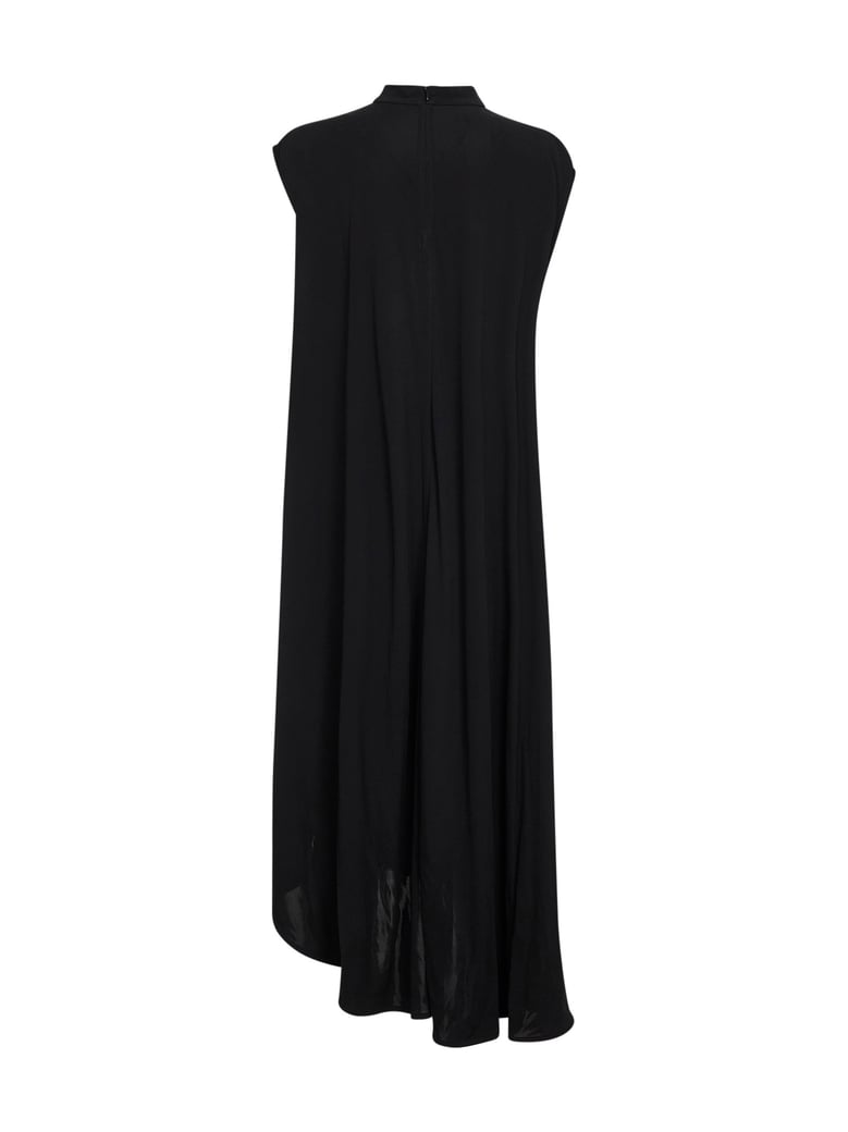 dress asymmetric crepe viscose black by Selfnex