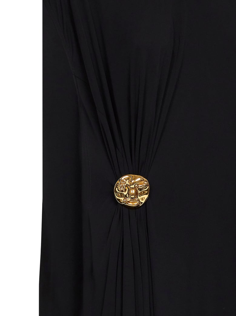 dress asymmetric crepe viscose black by Selfnex