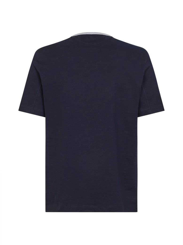 cobalt cotton jersey printed t-shirt by Selfnex
