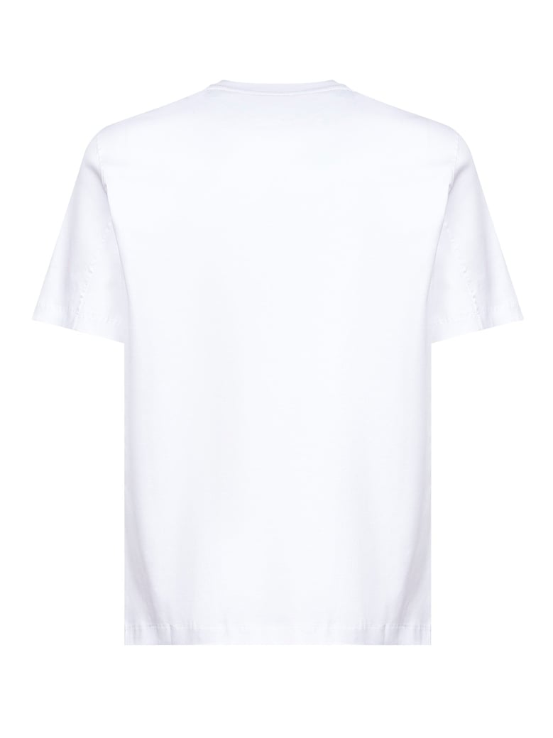 white jersey printed crewneck t-shirt by Selfnex