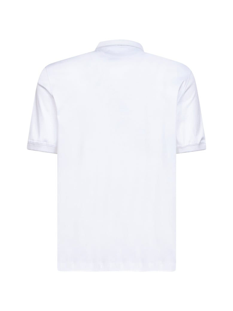 cotton polo shirt white by Selfnex