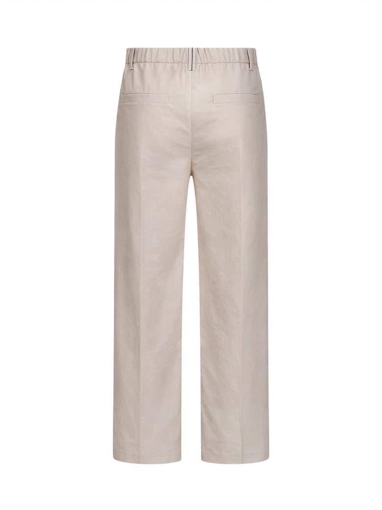 trousers a-line beige techno poplin by Selfnex