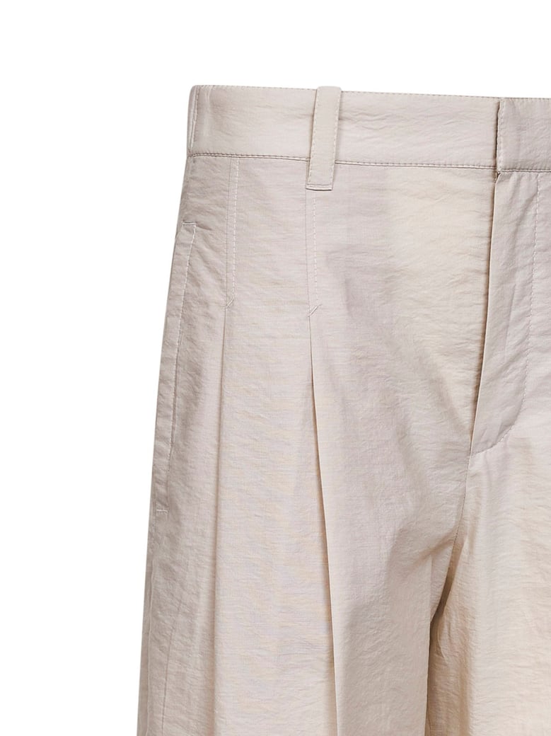 trousers a-line beige techno poplin by Selfnex