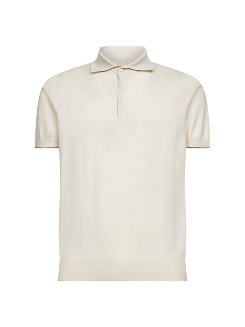lightweight cotton knit polo shirt by Selfnex