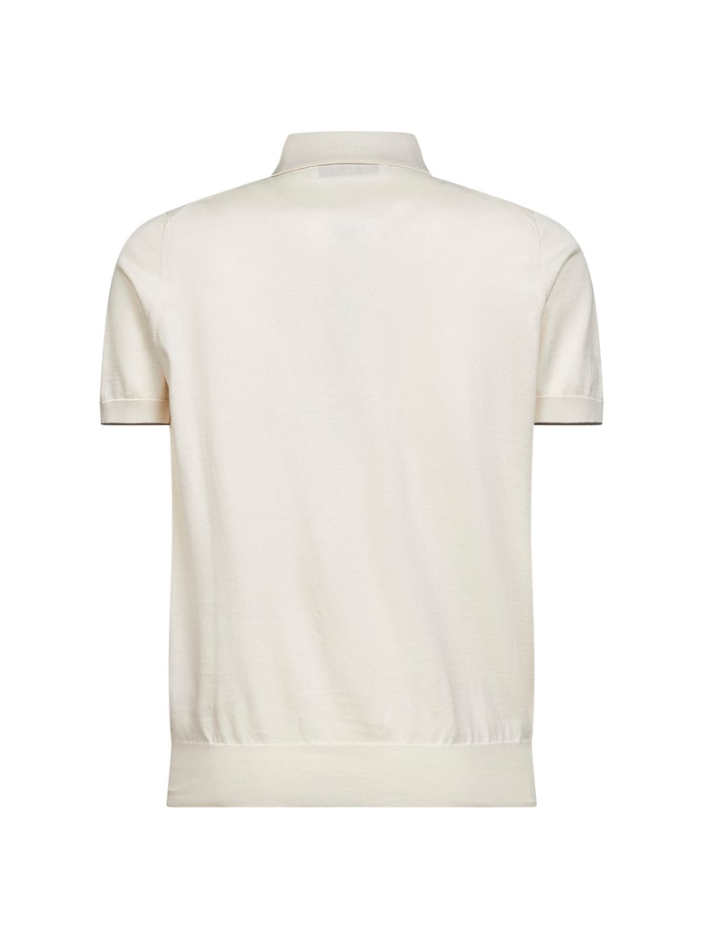 lightweight cotton knit polo shirt by Selfnex