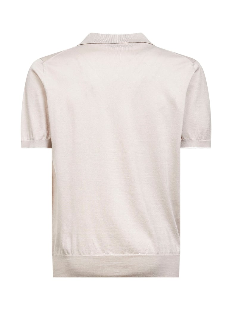 polo shirt jute cotton beige by Selfnex