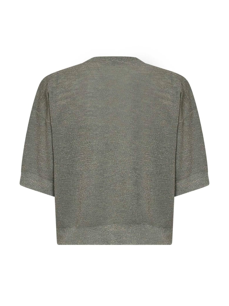 crewneck linen sweater military green by Selfnex